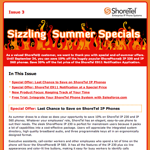 Shoretel Sizzling Summer Sale Issue 2